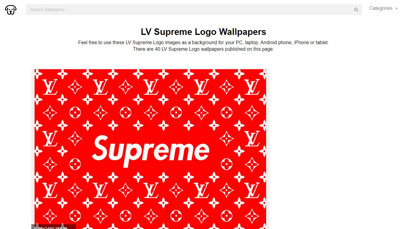 LV Supreme Logo Wallpapers on WallpaperDog