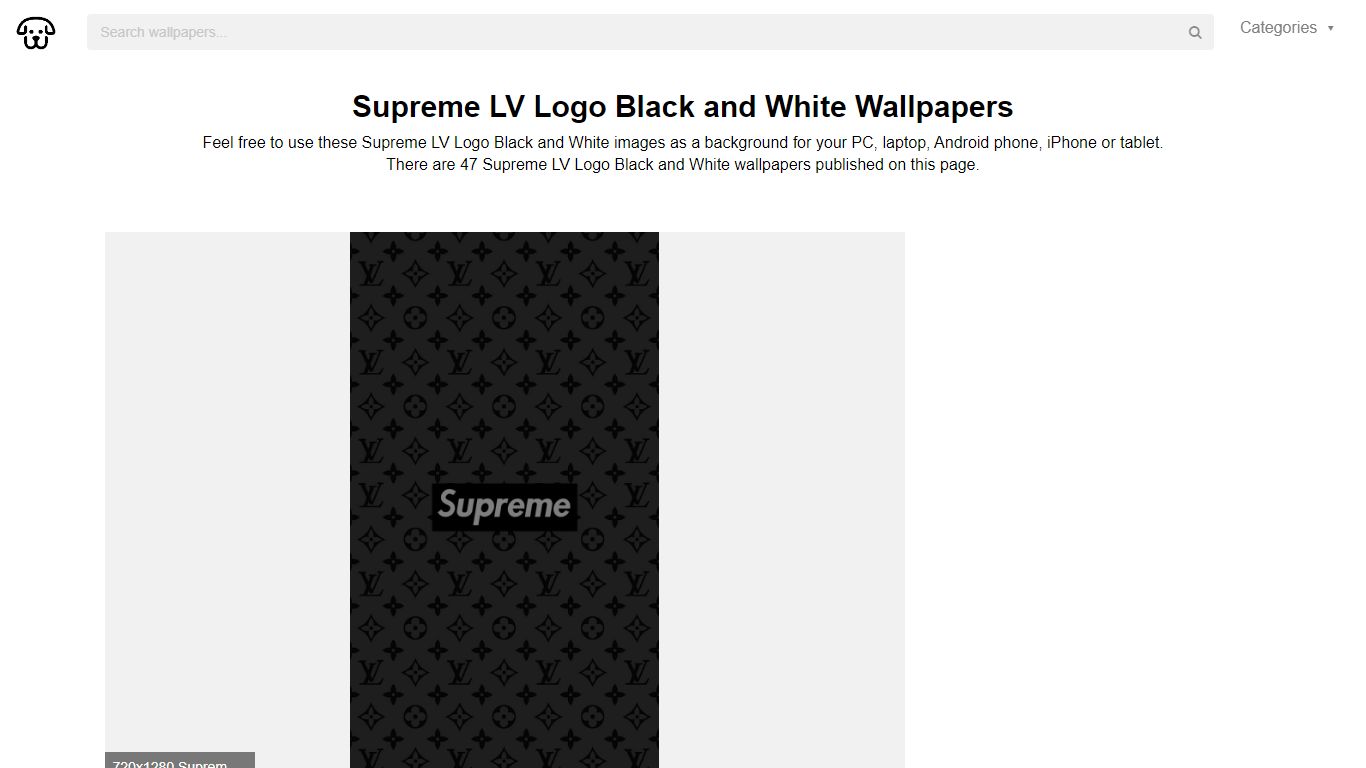 Supreme LV Logo Black and White Wallpapers on WallpaperDog